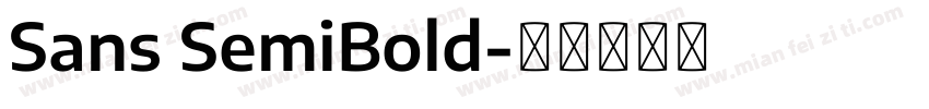 Sans SemiBold字体转换